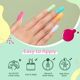 AZUREBEAUTY long-lasting shine anti-chip formula resists daily wear.