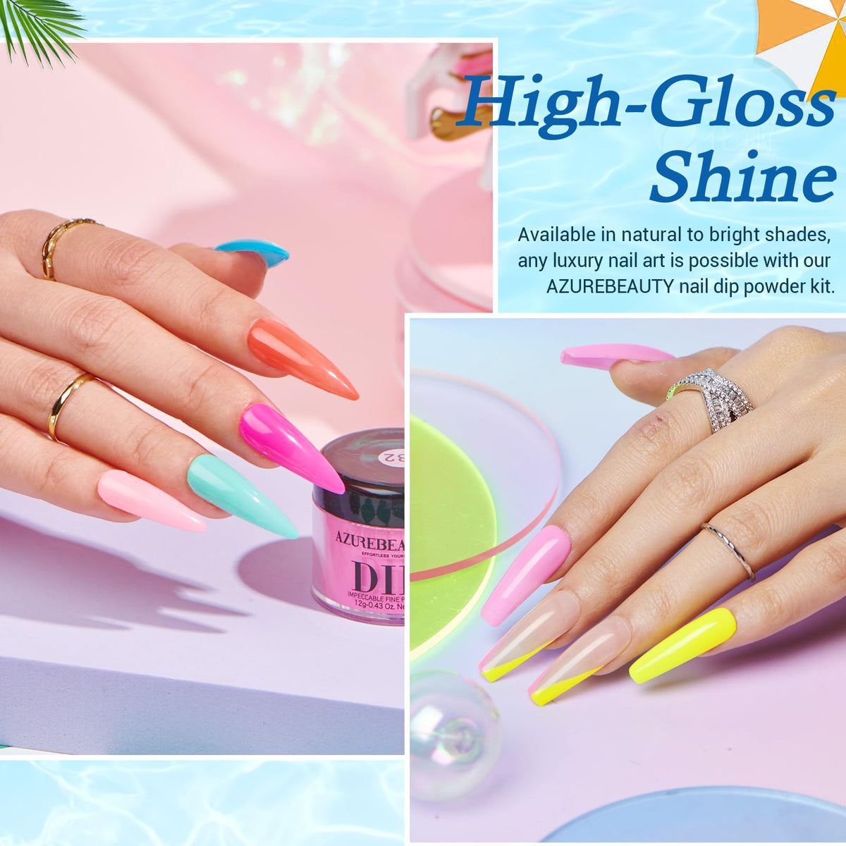 AzureBeauty nail brush and file kit for precise prep and smooth finish