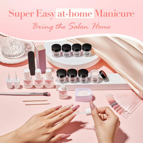 AZUREBEAUTY nail brush set includes replacement brushes for precise work.