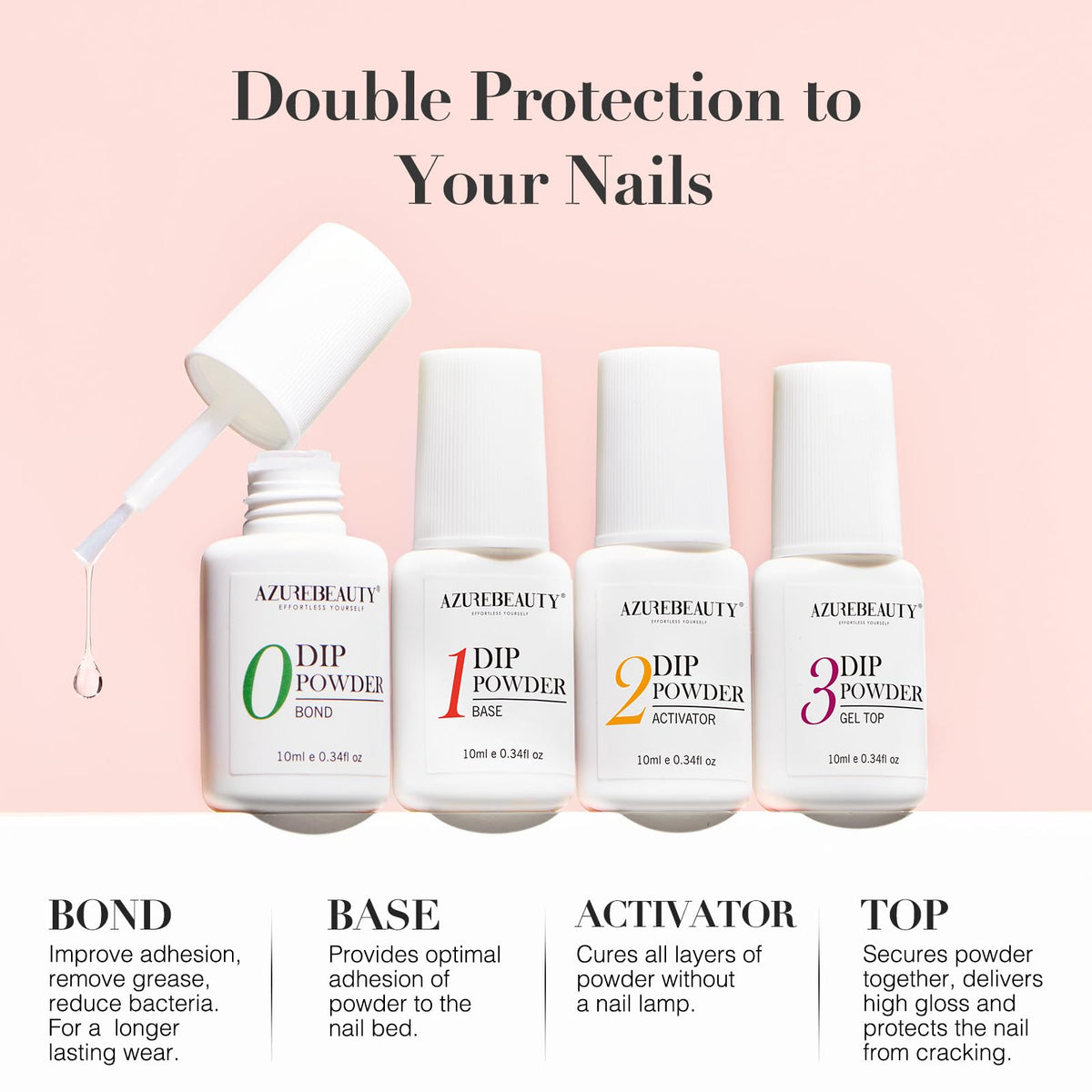 AZUREBEAUTY nail brush helps precise application and cleanup.