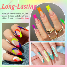 AZUREBEAUTY neon colors palette with bold shades for striking nails