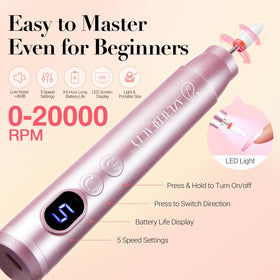 AzureBeauty portable electric nail drill for precise shaping