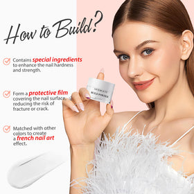 AZUREBEAUTY white dip powder bottle for smooth, opaque nails.
