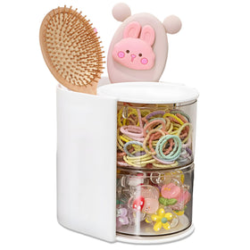 Azurphoric rotating hair accessory organizer provides quick access on vanity.