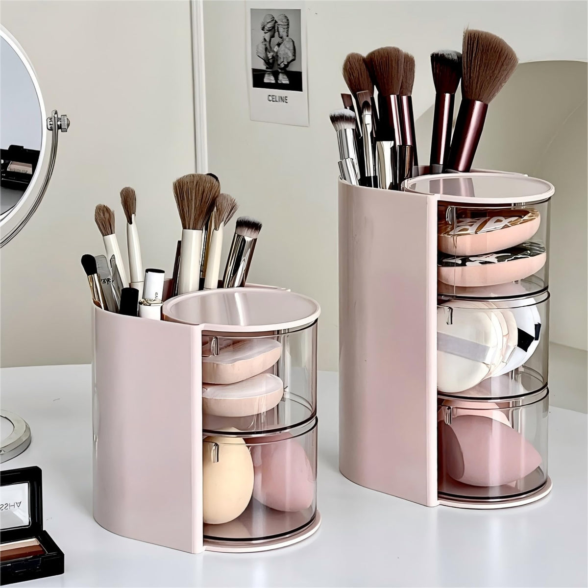 Azurphoric space-saving dresser organizer fits any dressing table.
