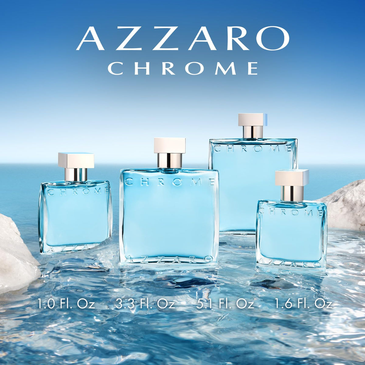 Aquatic woody essence of Chrome with sandalwood and amber warmth