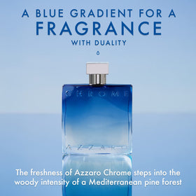 Azzaro Chrome citrus note close-up with green mandarin and lavandin for invigorating daytime scent.