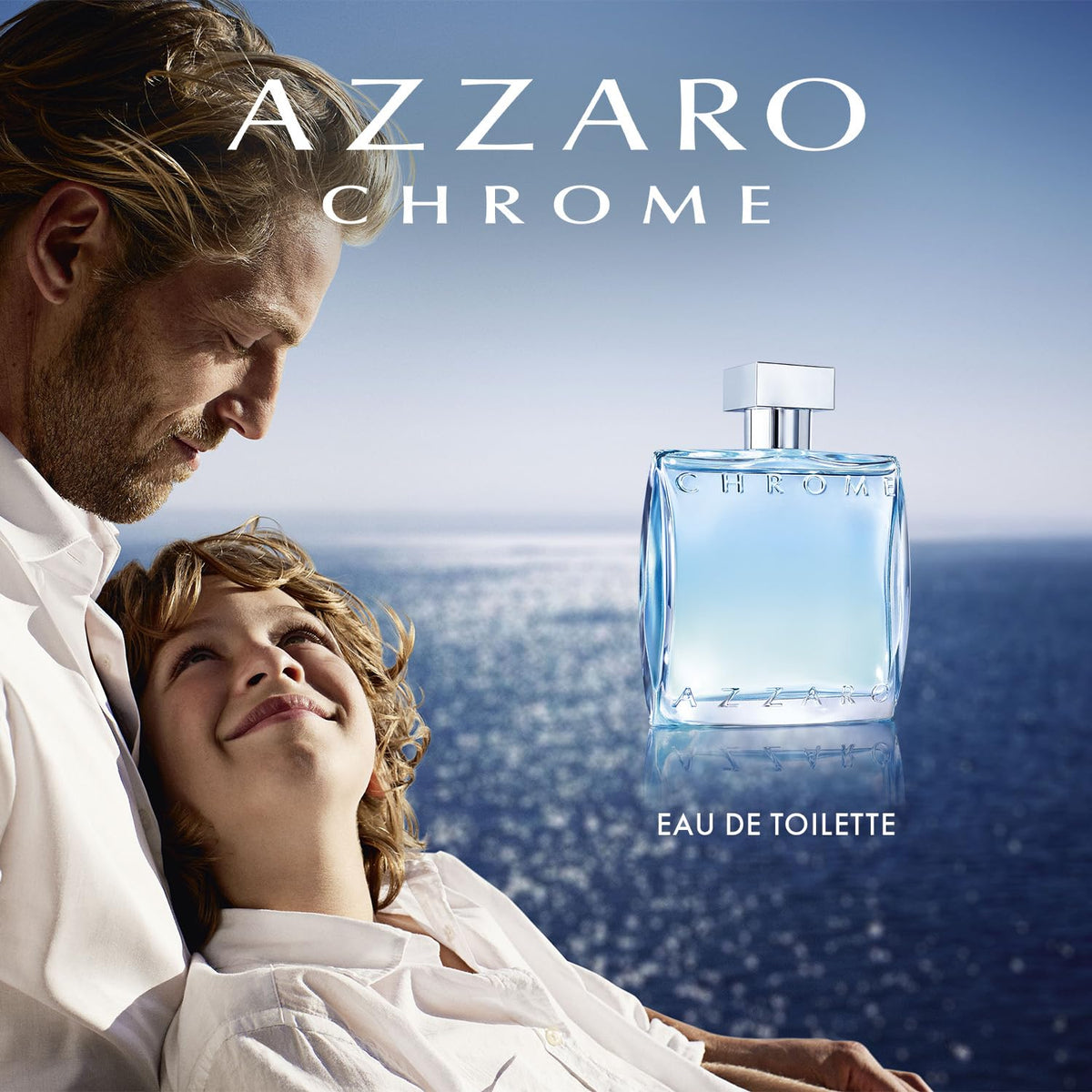 Sandalwood amber and mate notes feature in Azzaro Chrome close-up