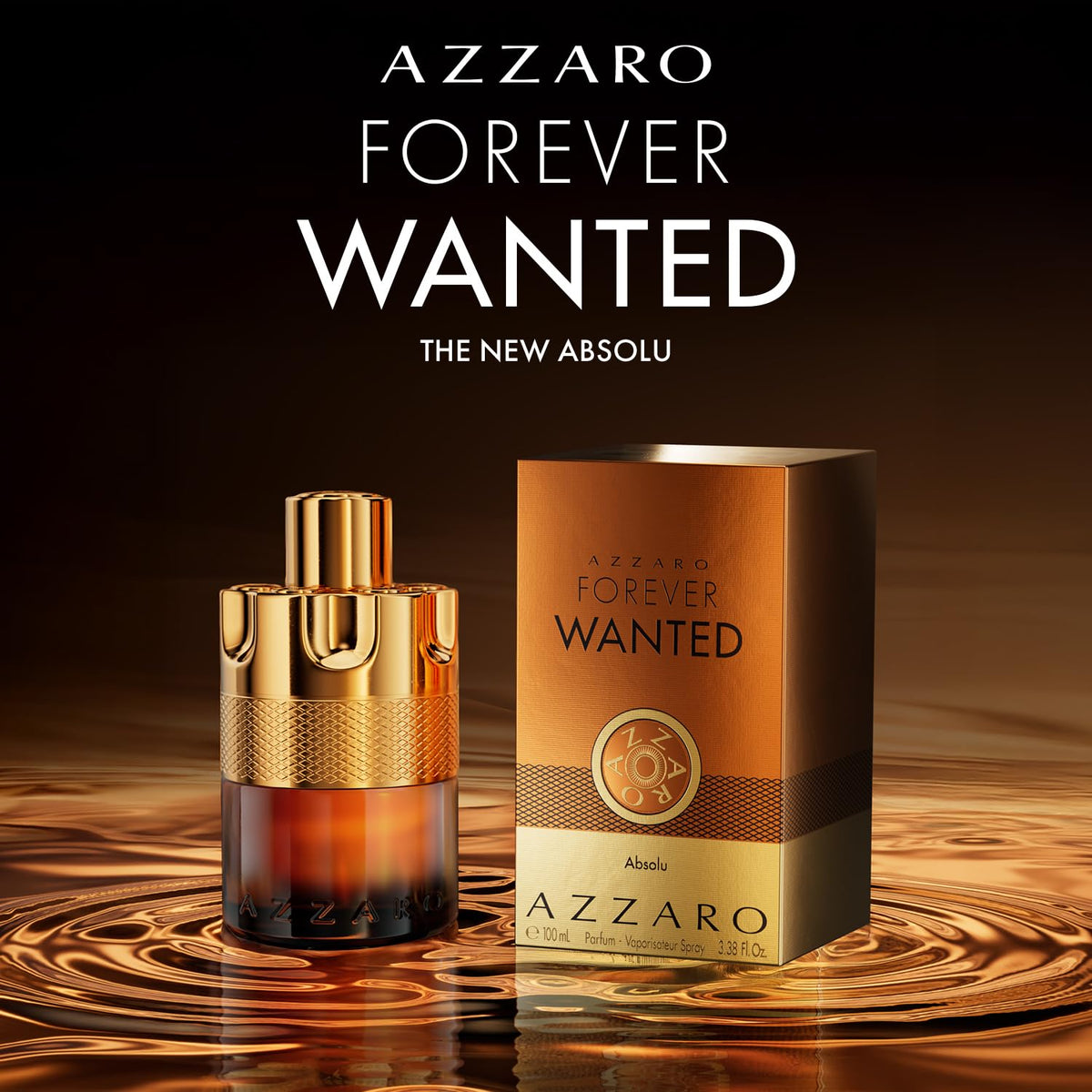 Azzaro Forever Wanted Absolu packaging box, gift-ready luxury for discerning buyers.