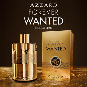In-use scene of Azzaro Forever Wanted Elixir suggesting confident evening wear.