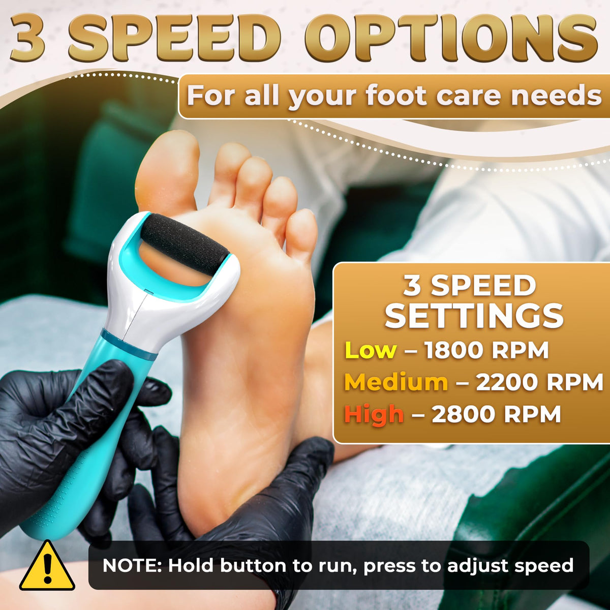 AZZORI foot sander easy-to-clean design after use.