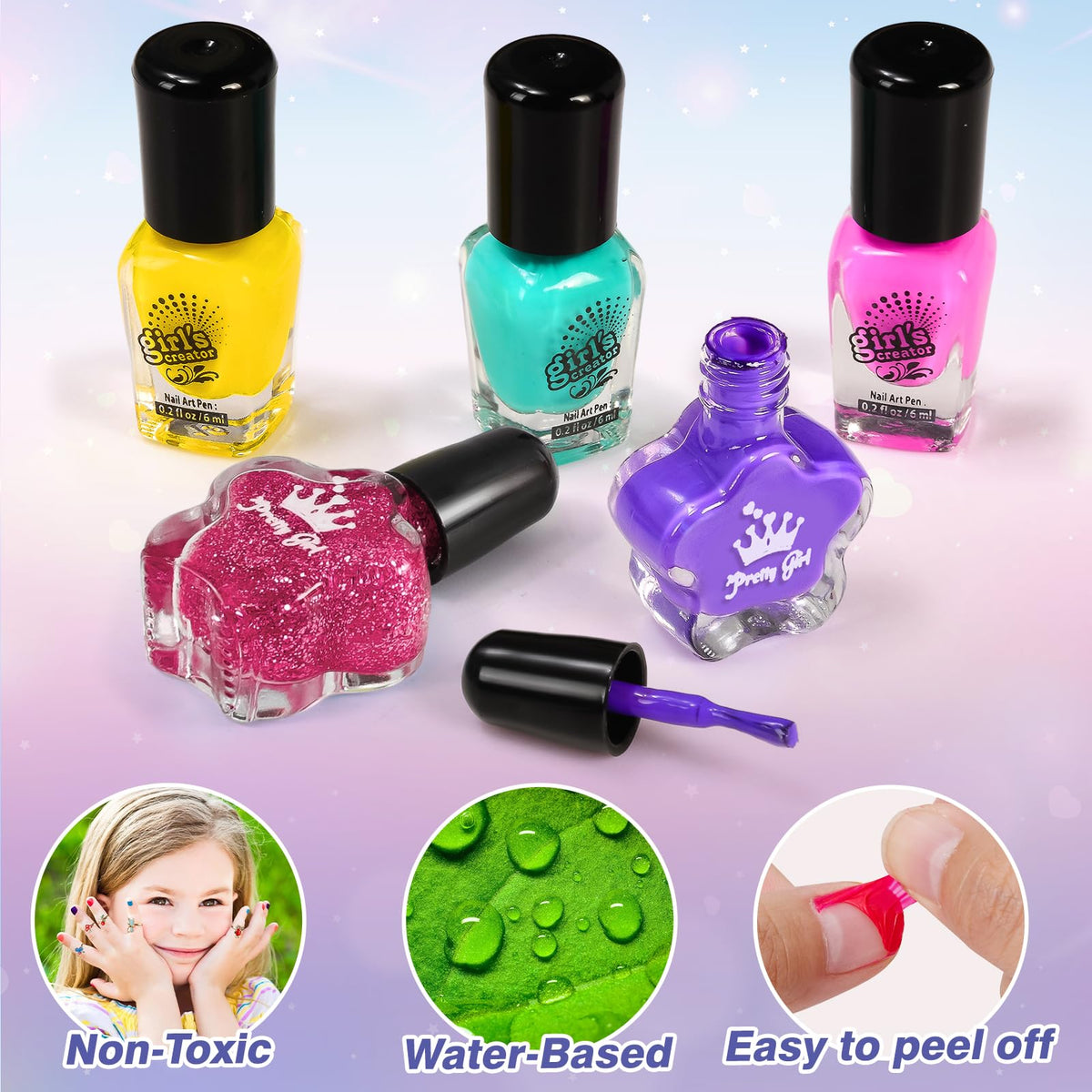 B Bascolor Eye mask and stickers accompany a calm, creative manicure session