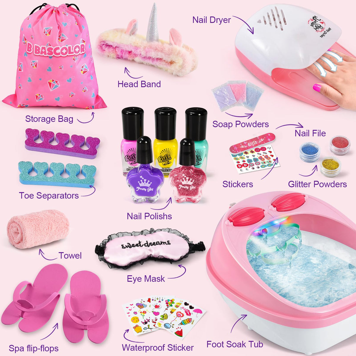 B Bascolor Nail Dryer uses natural air drying for gentle polish cure