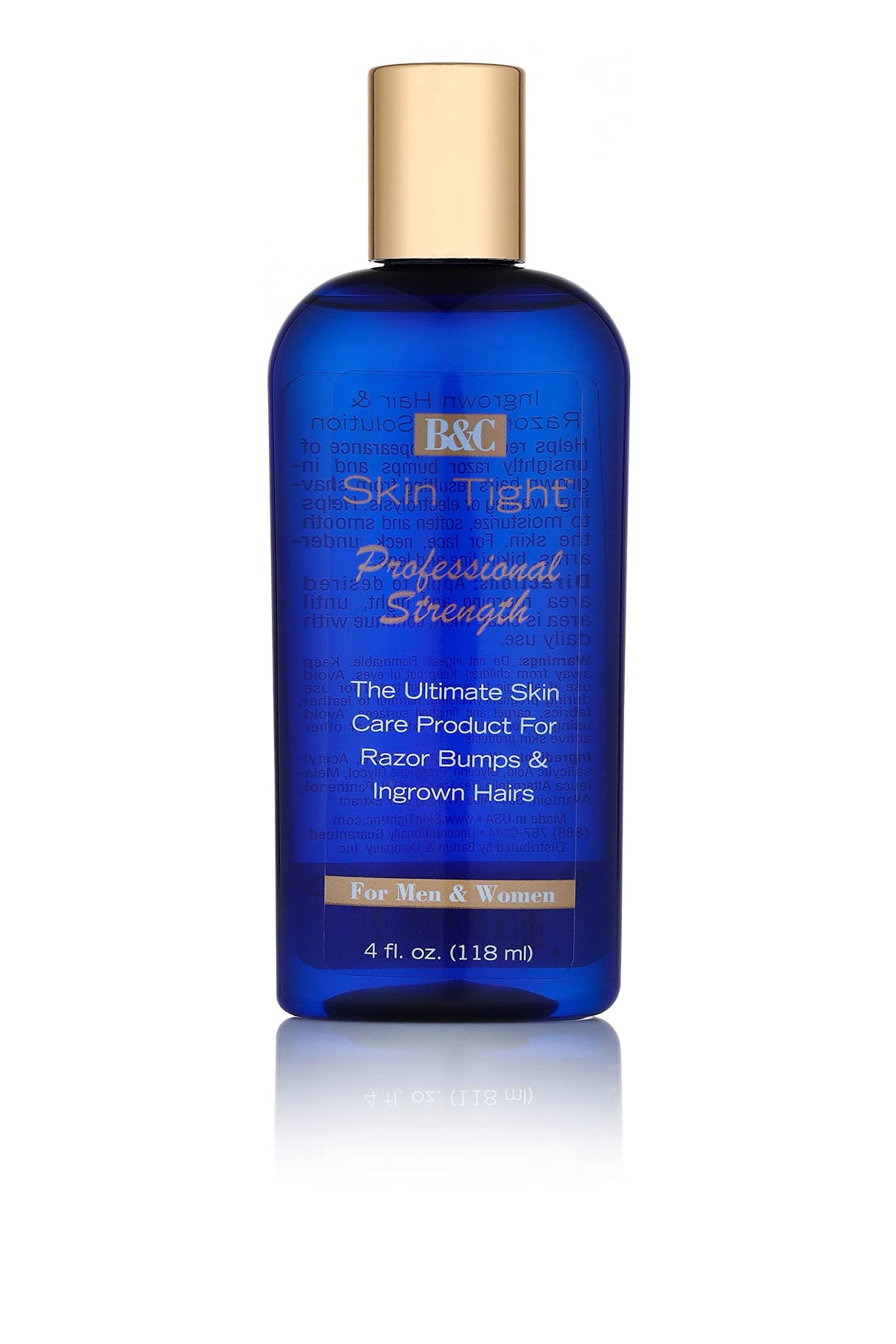 B&C Skin Tight bottle for daily use to reduce razor bumps and ingrown hairs.