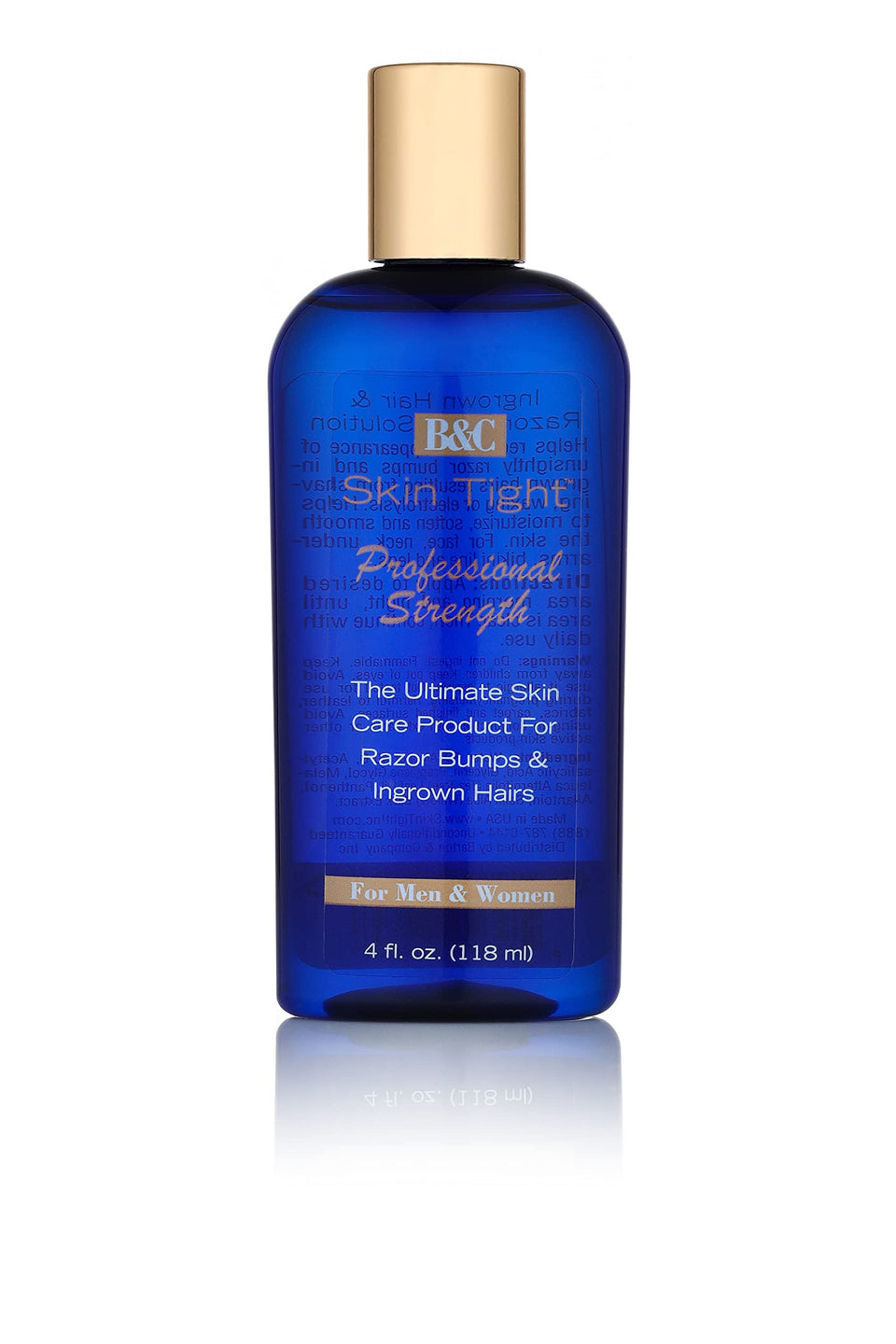 B&C Skin Tight bottle for daily use to reduce razor bumps and ingrown hairs.