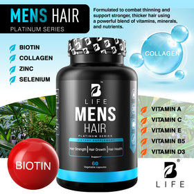 Pouring B Life Company capsules to illustrate easy daily use