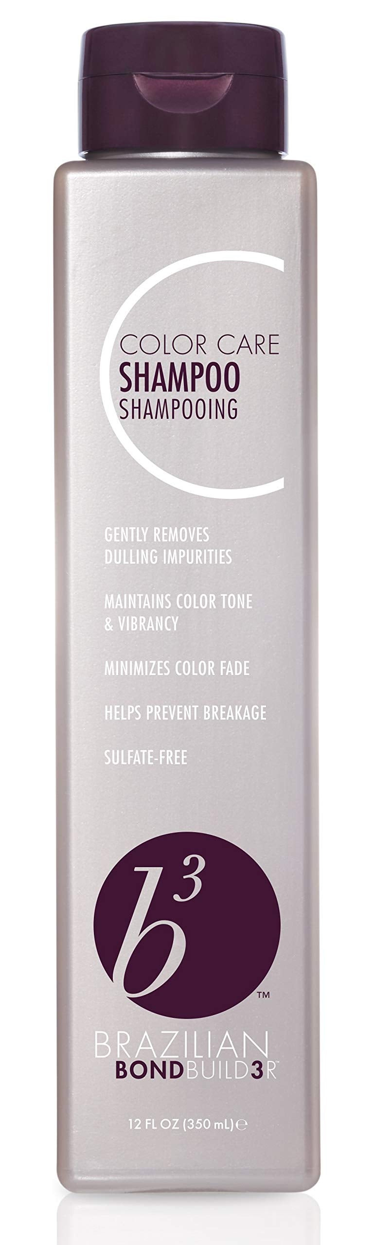 B3 Brazilian BondBuilder Color Care Shampoo bottle highlighting color protection and gentle cleansing