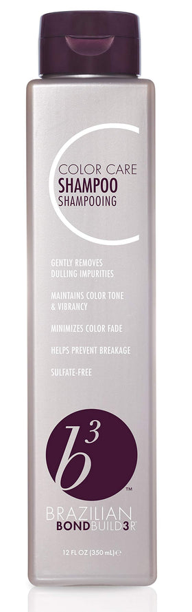 B3 Brazilian BondBuilder Color Care Shampoo bottle highlighting color protection and gentle cleansing