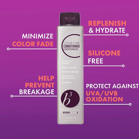 B3 Brazilian BondBuilder conditioner being applied to hair for color care