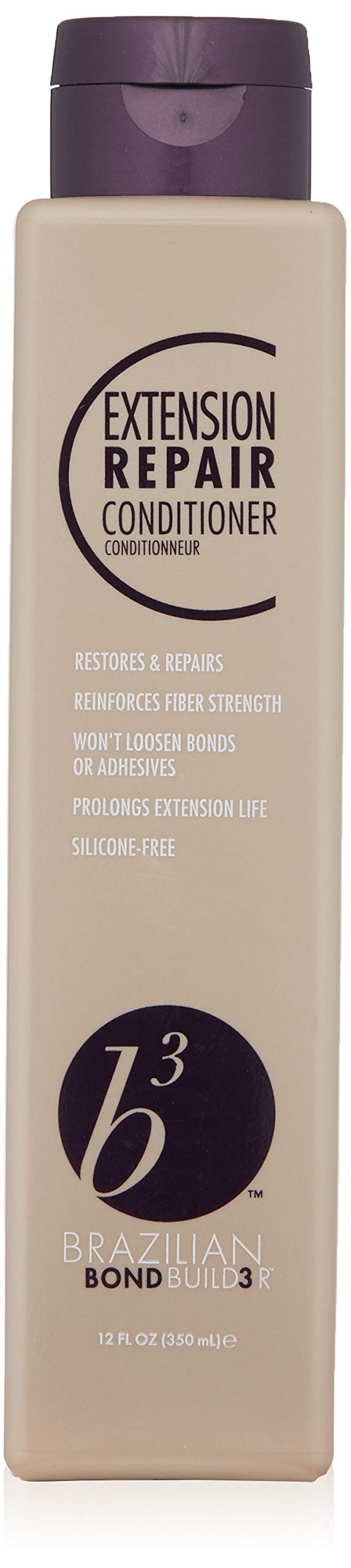 B3 Brazilian BondBuilder Extension Repair Conditioner bottle provides nourishing care for extensions.