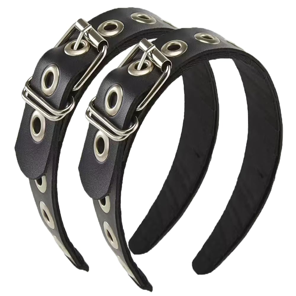 BaBakiak Gothic Punk headband with metal buckle for bold outfits