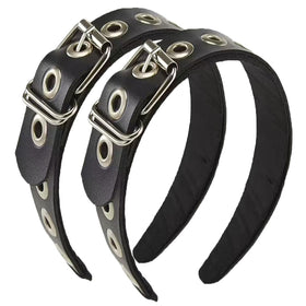 BaBakiak Gothic Punk headband with metal buckle for bold outfits