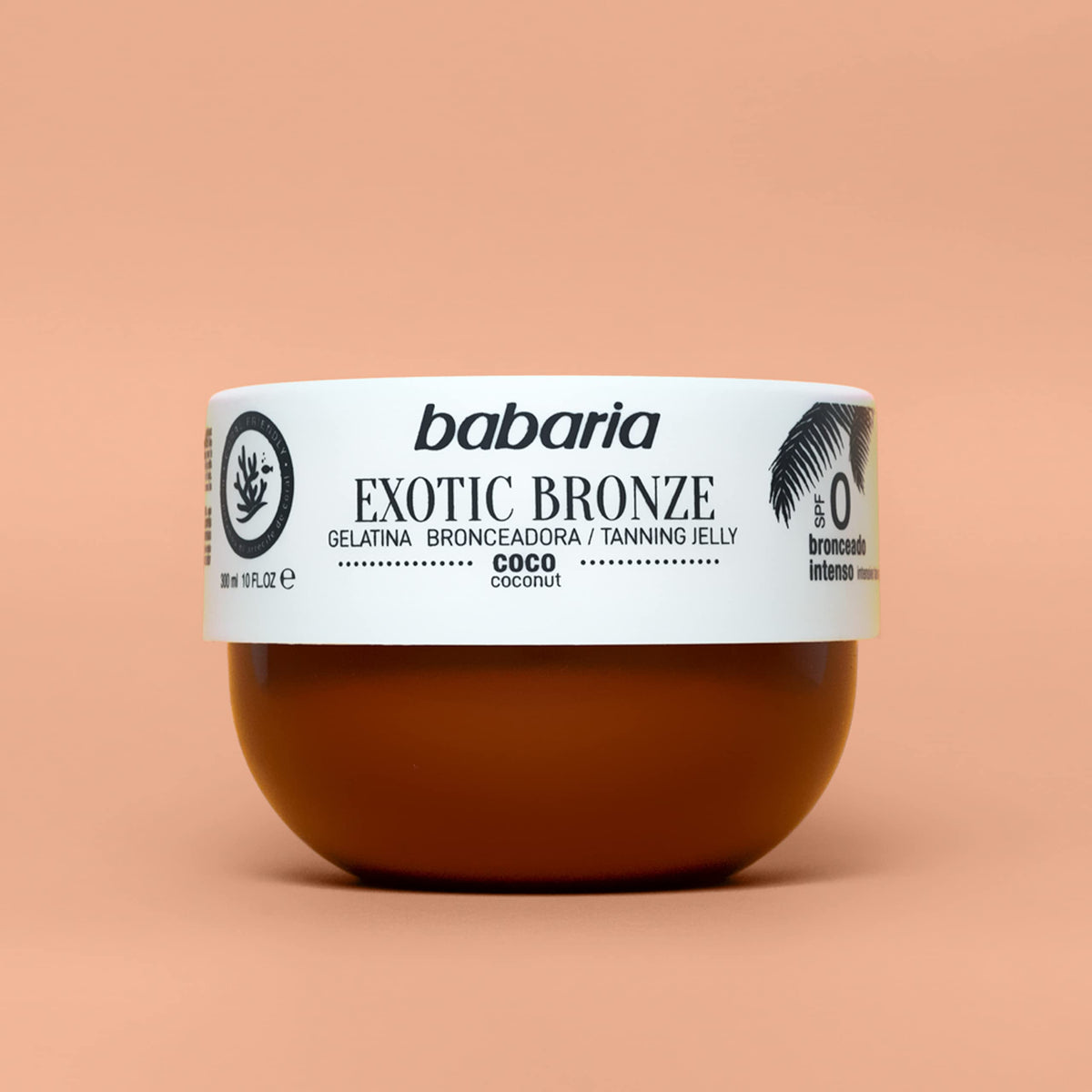 Babaria Coconut Self-Tanning Gel applied to skin for tropical bronze glow.