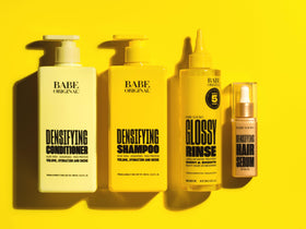 Babe Original daily hair care routine outcome with shine and volume