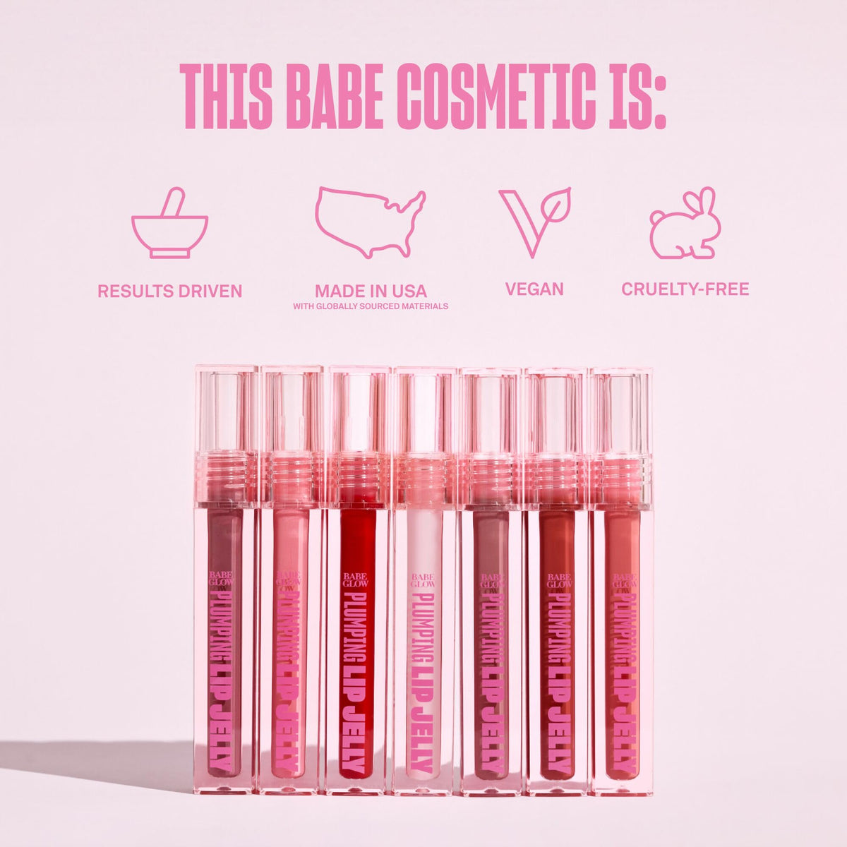 BABE ORIGINAL Glow Lip Jelly peach shade swatch on lips