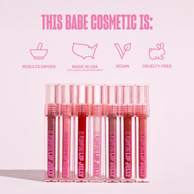 BABE ORIGINAL Glow Lip Jelly peach shade swatch on lips