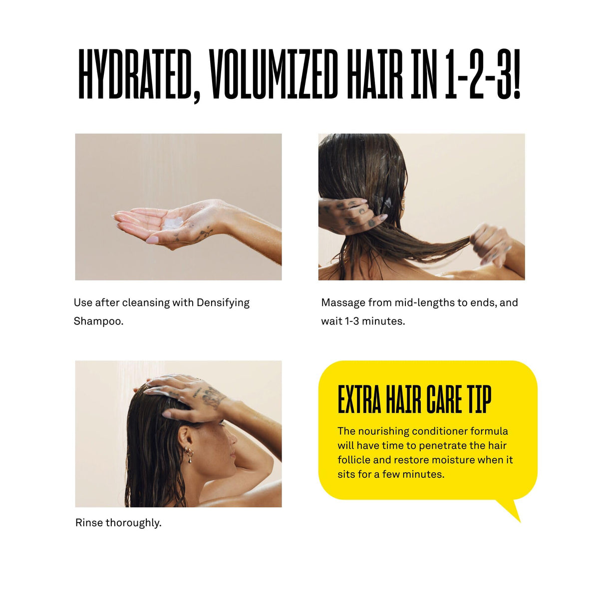 Babe Original conditioner applied to hand demonstrating smooth texture