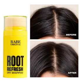 BABE ORIGINAL Root Refresh sponge tap on scalp for on-the-go refresh.