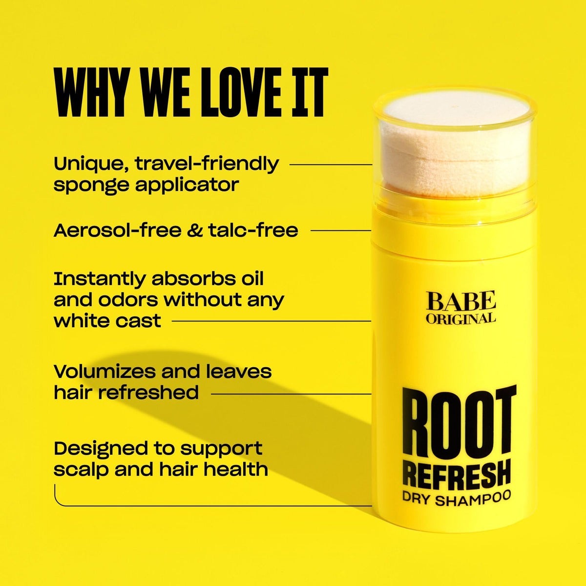 BABE ORIGINAL Root Refresh travel case ready for carry-on use.