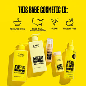 BABE ORIGINAL Root Refresh powder on scalp showing healthy-looking volume.