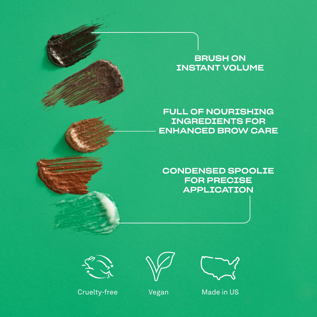 Babe Original Volumizing Brow Filler in Dark Brown with brush close-up for precise application.