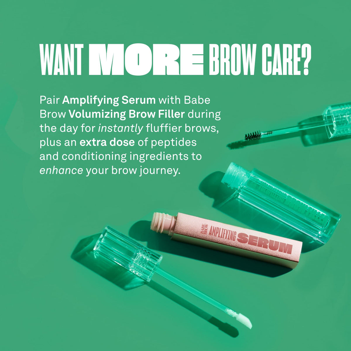 Packaging highlights peptides and biotin for brow health.