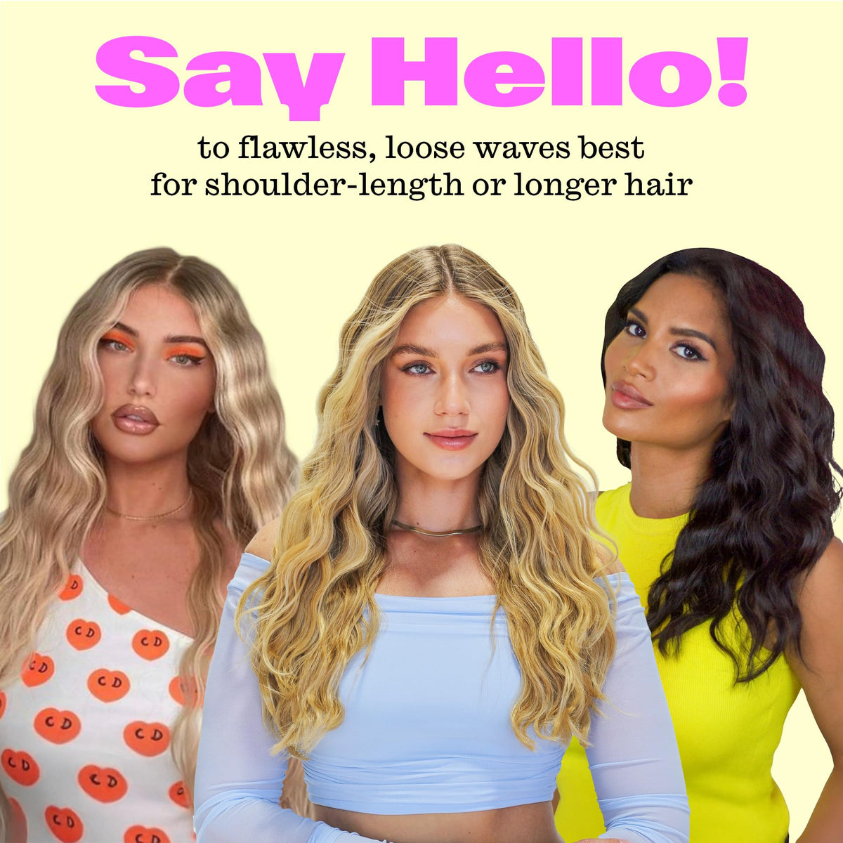 Safety-first Babe Waves waver with cool tips and velvet touch handle