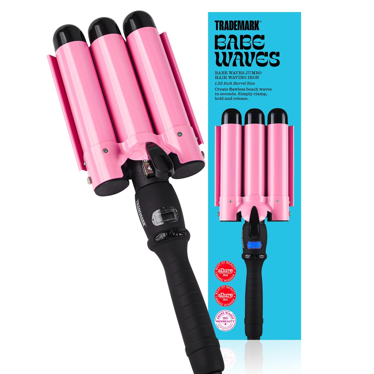 Babe Waves triple-barrel waver creates effortless beach waves with 1.25-inch barrels