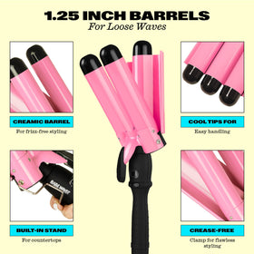Babe Waves waver shows digital LCD dial for precise temperature control