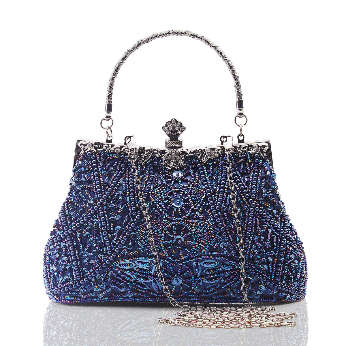 BABEYOND Evening Clutch with full beaded pattern for Gatsby-style glamour.