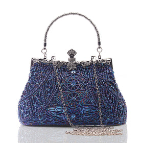 BABEYOND Evening Clutch with full beaded pattern for Gatsby-style glamour.