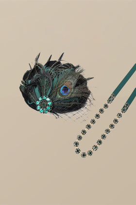 BABEYOND rhinestone feather clip adds subtle shimmer to outfits