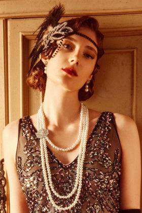 BABEYOND headpiece complements wedding or cosplay costumes with timeless Art Deco flair.