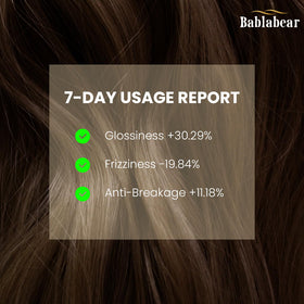 Bablabear Hair Oil on dry hair adds shine and frizz control.