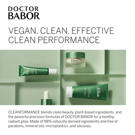 BABOR Cleanformance Moisture Glow Cream applied to skin delivers immediate glow and comfortable hydration.