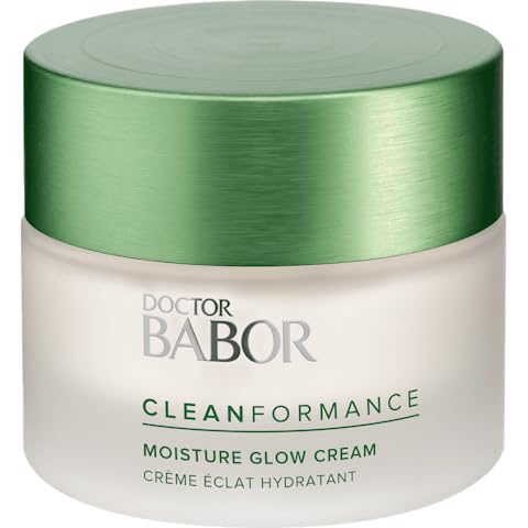 BABOR Cleanformance Moisture Glow Cream jar reveals instant radiance and smooth hydration.