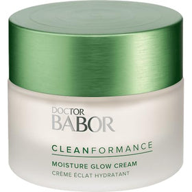 BABOR Cleanformance Moisture Glow Cream jar reveals instant radiance and smooth hydration.