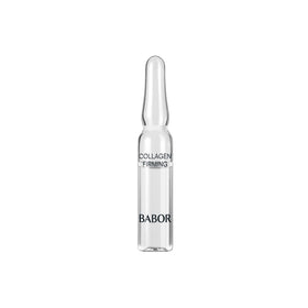 Babor Collagen Firming Ampoule Serum bottle highlighting firmer, hydrated skin.