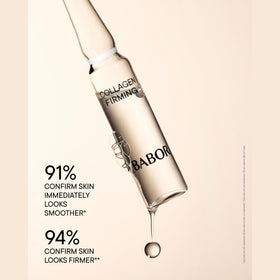 Babor Collagen Firming Ampoule Serum dispenser in action enables easy, precise dosing for consistent hydration.