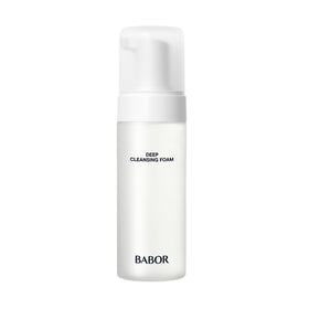 BABOR Deep Cleansing Foam bottle pump for a gentle daily cleanse and makeup removal